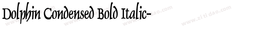 Dolphin Condensed Bold Italic字体转换
